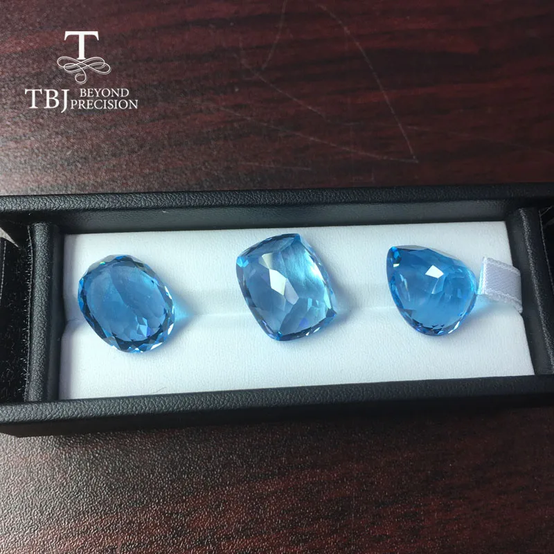 Tbj натуральный бразильский голубой топаз Микс форма настоящий свободный