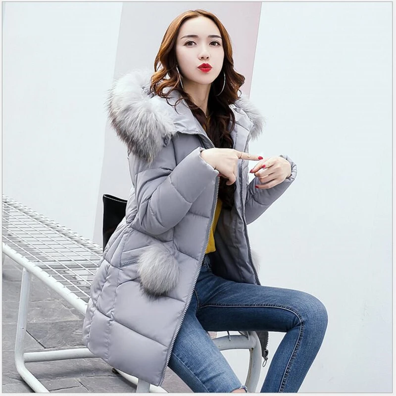 

Hooded Cotton Parka Mujer 2017 Casual Loose Winter Jacket Women Thick Warm Coat Female Padded Overcoats women parka K215