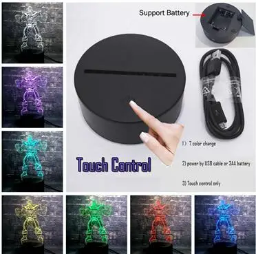 Touch 7 Color change Марвел из Мстителей фильм супер герой танос Remote USB дистанционный заряд светодиодный декор стол ночник вечерние настроение Лава праздник ребенок подарок игрушка - Испускаемый цвет: Touch 7 Color change