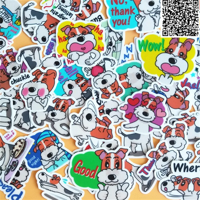 40 шт. аниме наклейки на собачьи выражения для домашнего декора наклейка телефон