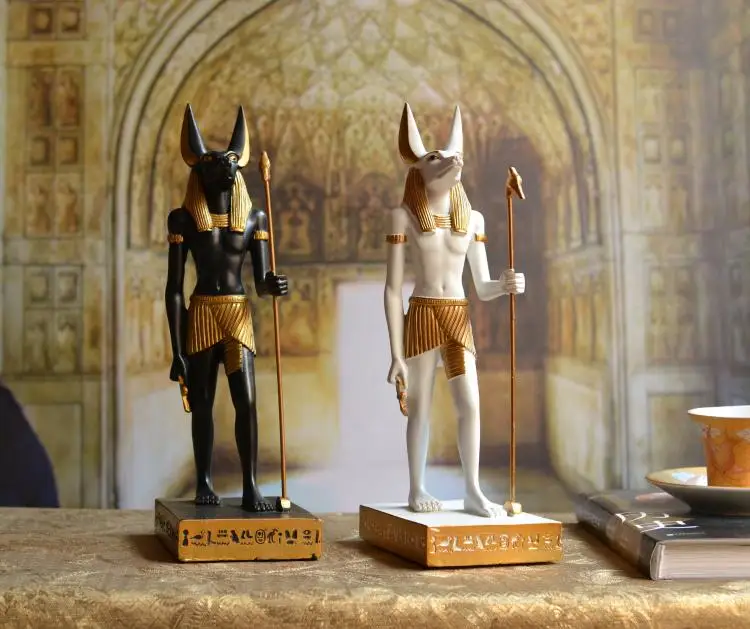 Египетское украшение Anubis The Dog God из смолы для дома, геомантическое искусство, ремесло, украшение для семьи, покровитель, друзья, родные подарки