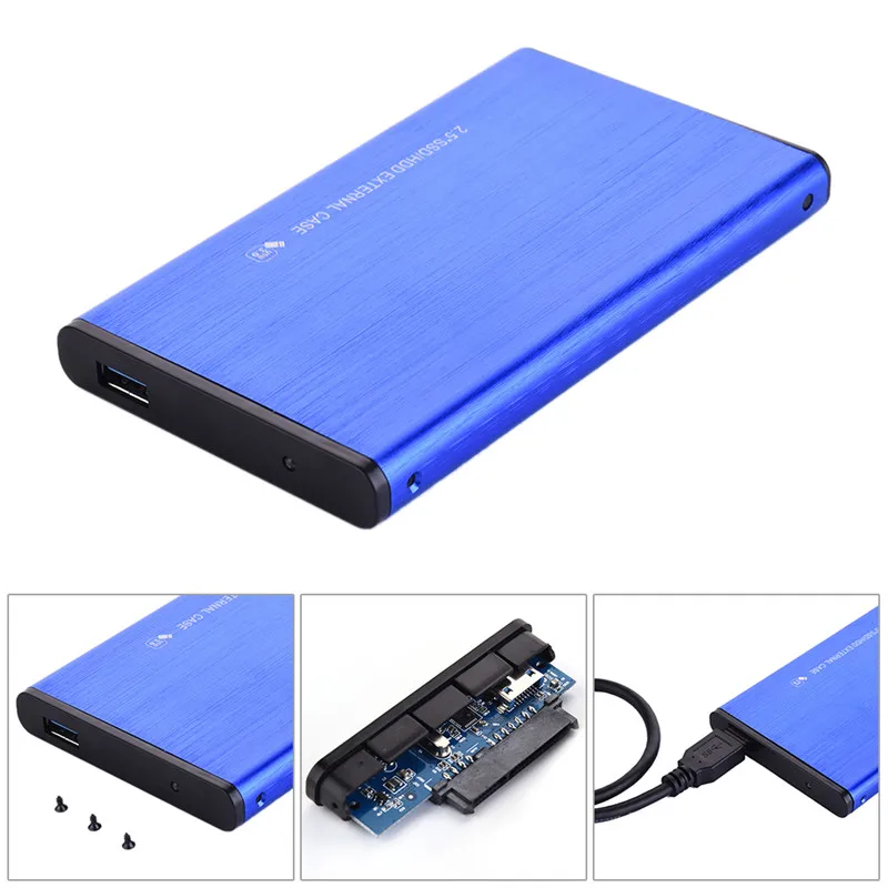 2 5 дюймов USB3.0 SDD/HDD алюминиевый сплав SATA3.0 внешний корпус жесткого диска Поддержка