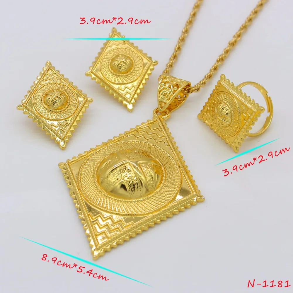 Комплект украшений Adixyn в эфиопском стиле комплект ювелирных золотого цвета для