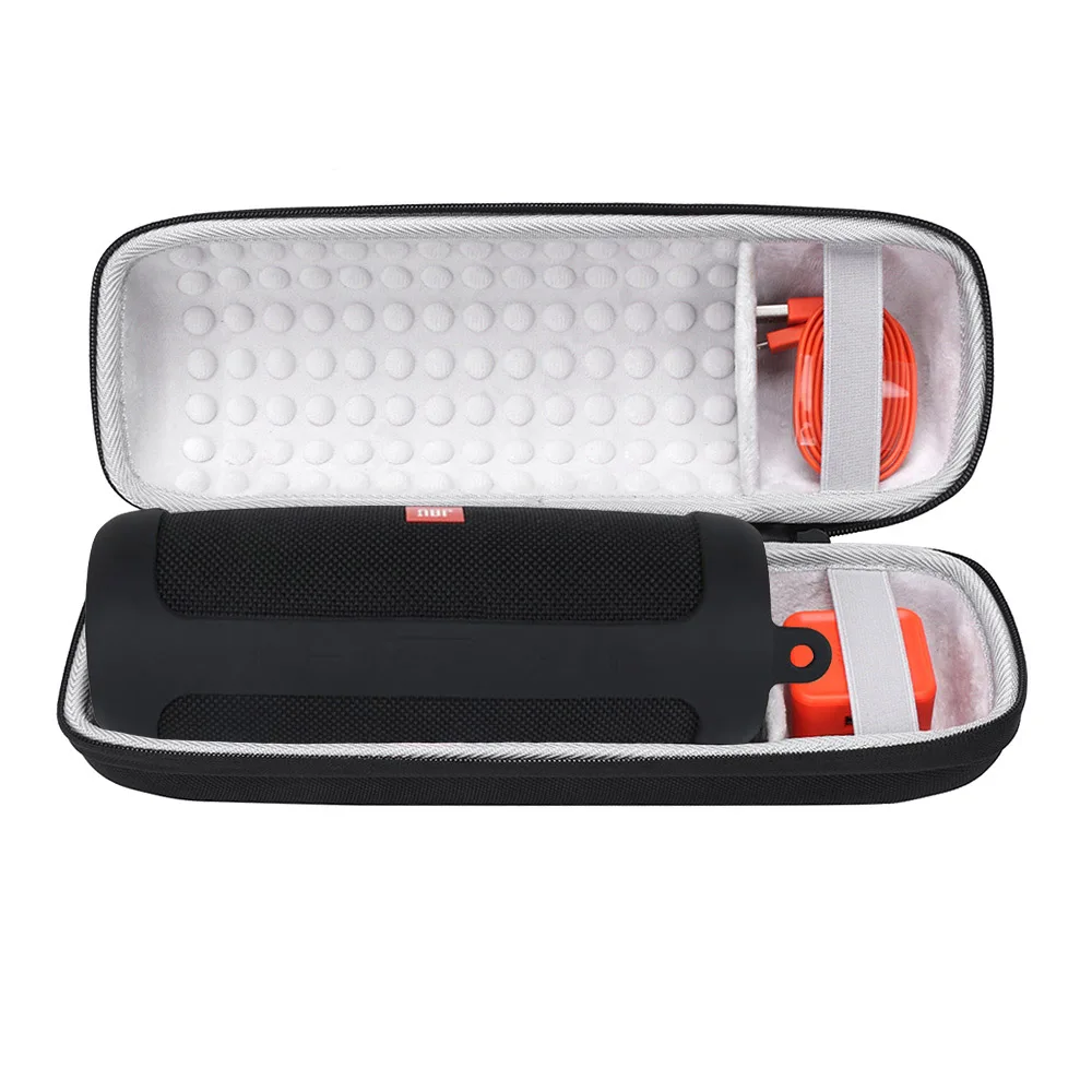 Hard or Soft Black 2 in 1 Hard EVA Carry Zipper Storage Box Bag+ Soft Silicone Cover Case For Charge 4 Bluetooth Speaker Bag for jbl charge 4 case - Цвет: Hard or Soft Black