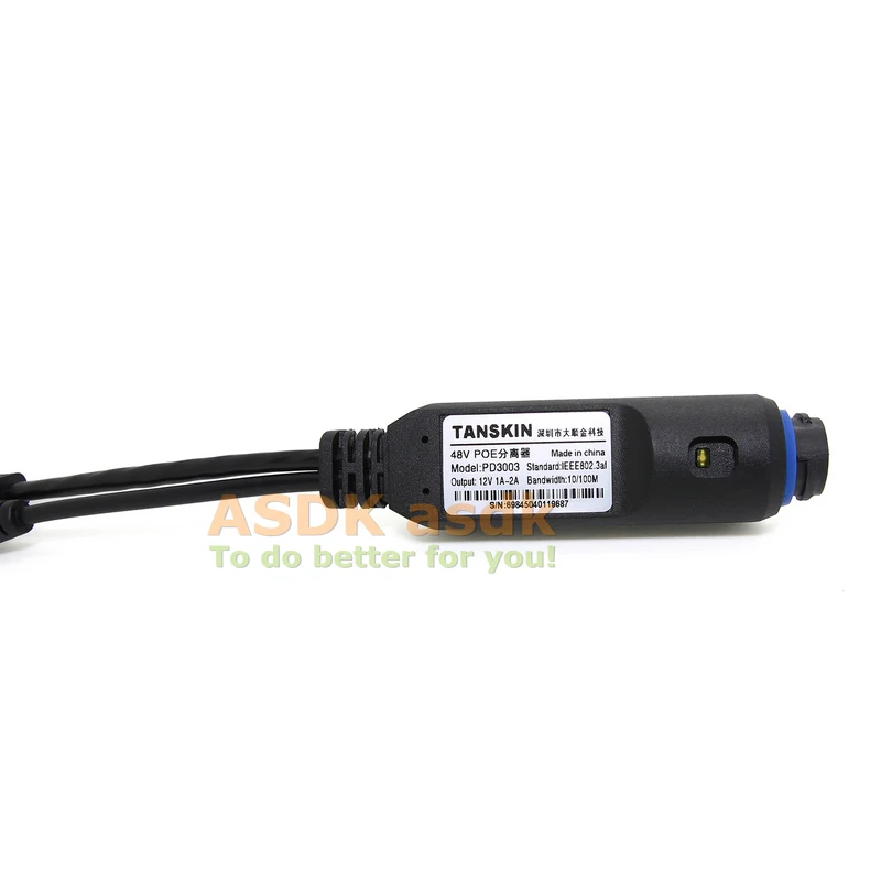 10/100 м Водонепроницаемый разделитель PoE с IEEE 802.3af Стандартный& 12V1A Выход Мощность over Ethernet для IP Камера 5,5x2,1 мм разъем