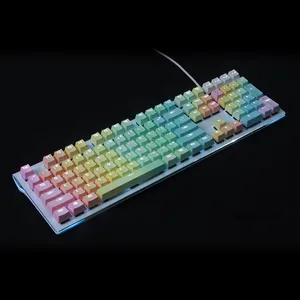 108 ключей с подсветкой двойной-shot Радуга градиент PBT Keycap набор OEM профиль ключ крышка для механической игровой клавиатуры