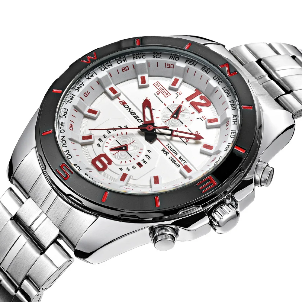 Роскошные нержавеющая сталь Женева Для мужчин унисекс 3 цвета выберите Analog