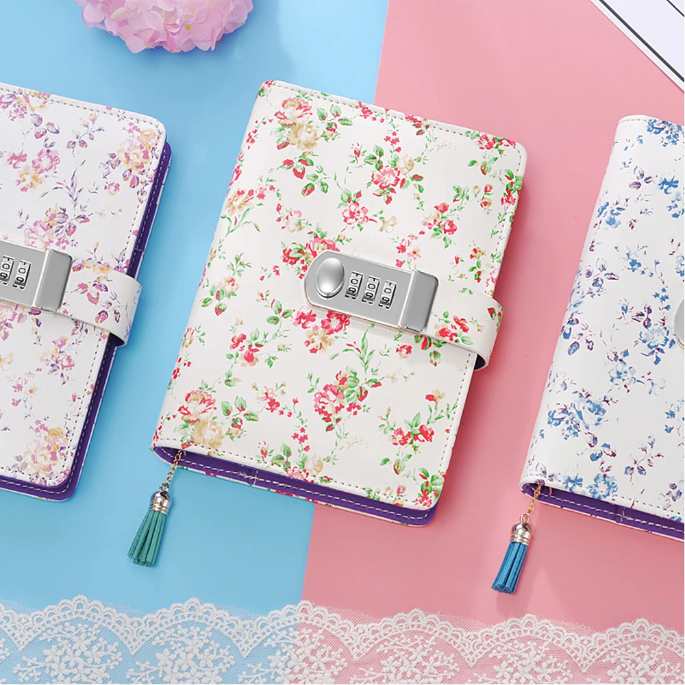 

TATCAT A6 Binder Journal with Combination Lock Travel Diary Notebook Snap Fastener Diaries TPN103