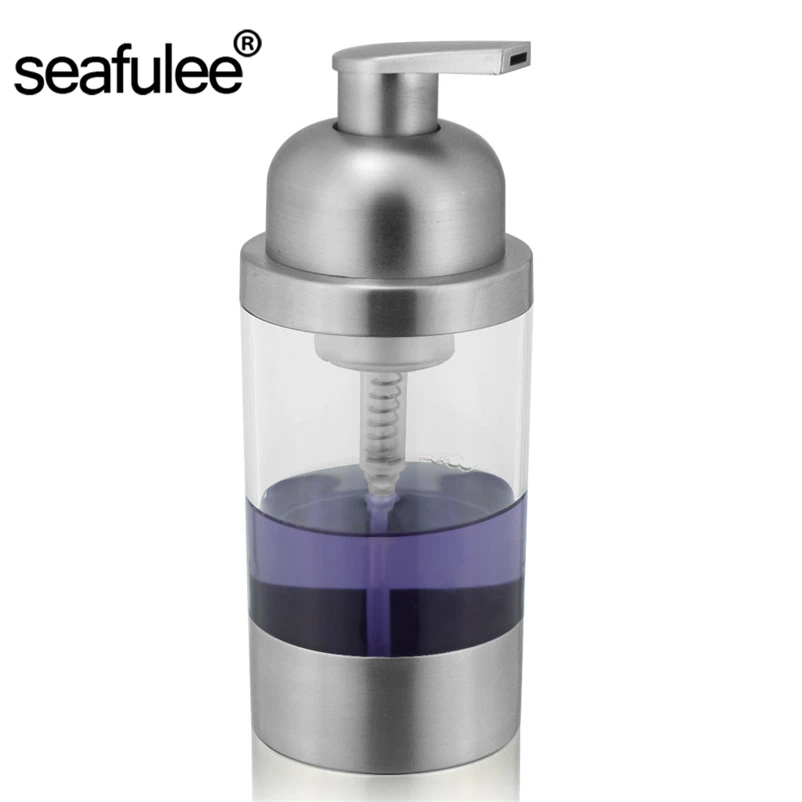 

250ML SUS 304 Stainless Steel Countertop Foaming Foam Soap Dispenser Bottle(Brush Finish) PS Pump Head