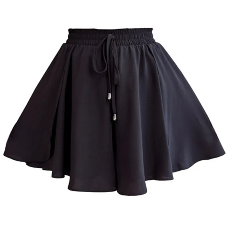 Женские шифоновые шорты с высокой талией Свободные повседневные широкие брюки