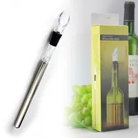 Wine Bottle Cooling Chill Coolers Ice Cool Freezer Stick Rod and Pourer Stainless Steel Wine chillers Coolers Freezer