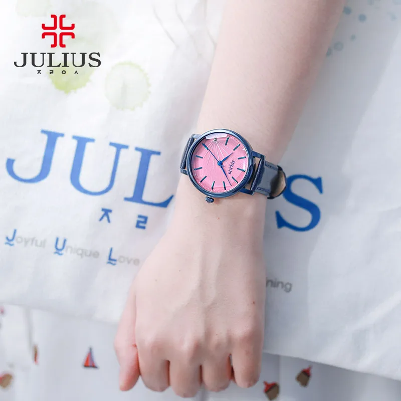 JULIUS JA-888 женские стильные текстильные кварцевые часы с пауком женские модные повседневные наручные часы винтажные часы золотой дизайн Montre