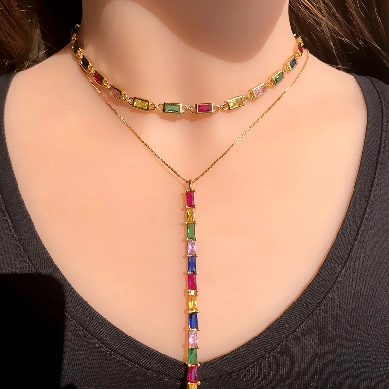 Комплект ювелирных украшений для женщин колье и чокер из искусственного