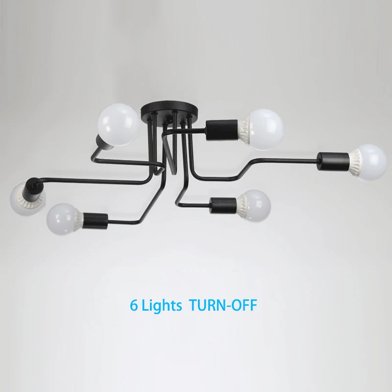 Фойе столовая Ресторан Iron ARM ретро промышленного Лофт потолочный светильник