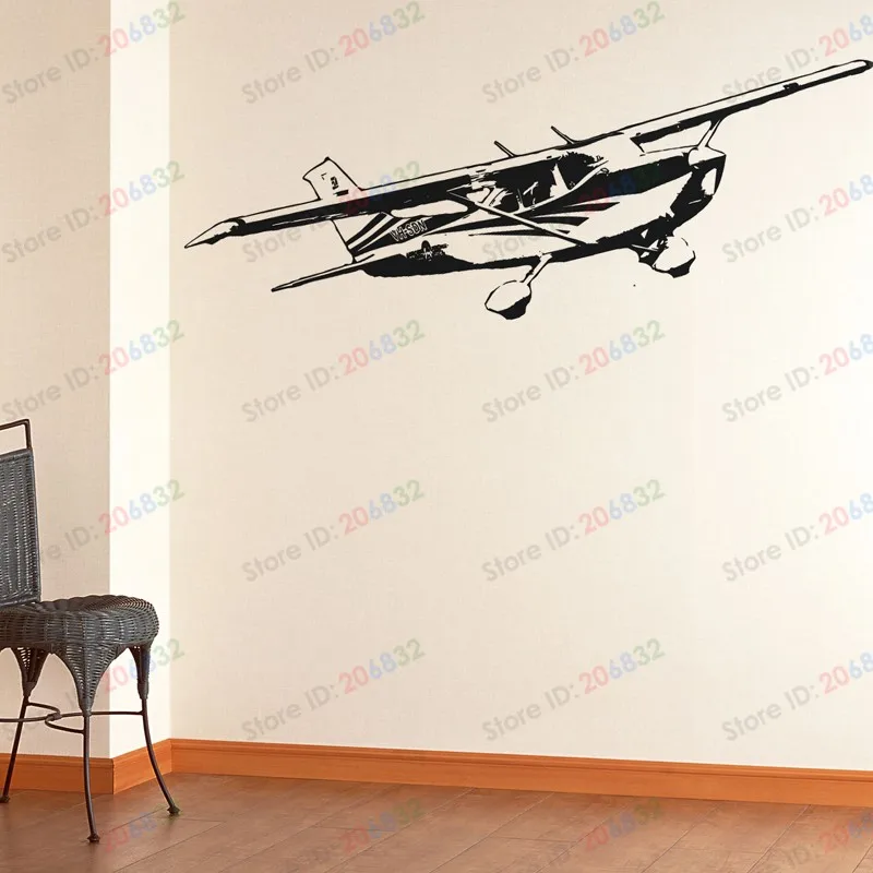 Авиации наклейки самолет стены Военная обои пилот авиации декора для малыша