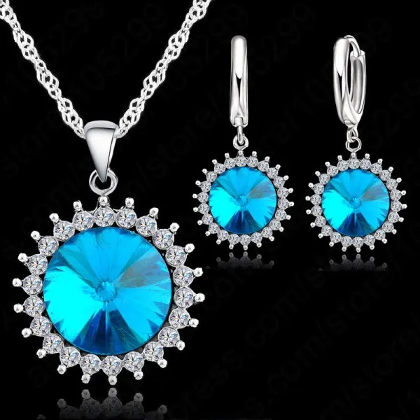 Хит продаж спиральное хрустальное ожерелье для женщин ювелирный набор с