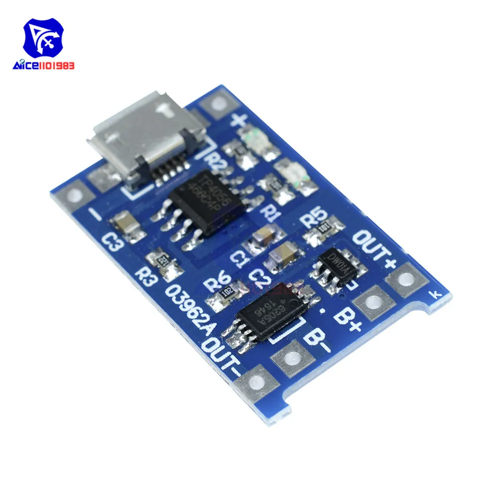 Модуль зарядного устройства для литиевых батарей diymore 5шт./лот Micro USB 5В 1A 18650 TC4056A