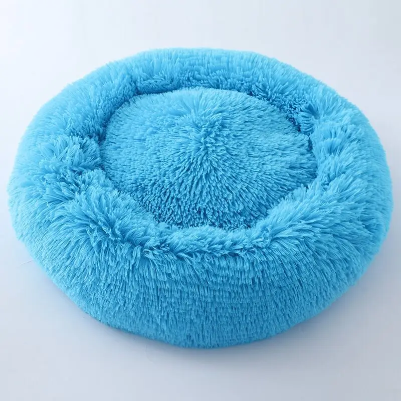 

Velvet Plus Pet Kennel PP Cotton Super Soft Candy Color Pet Nest Deep Sleep Dog Cat Kennel Round Mats for Puppy Kitten Bed L/S