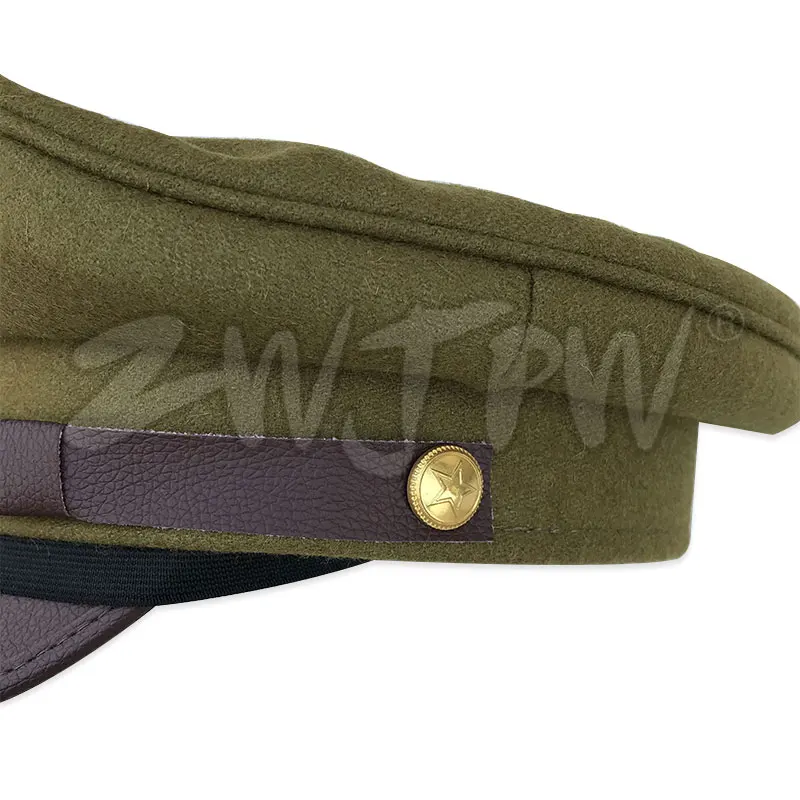 WW2 китайская Кепка KMT армейская с большими полями шерстяная шляпа зеленая CN/401101