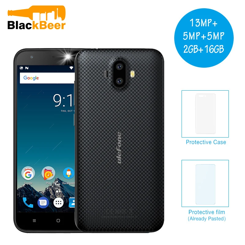 Смартфон Ulefone S7 Pro MTK6580 четырехъядерный Android 7 0 мобильный телефон 5 дюймовый hd
