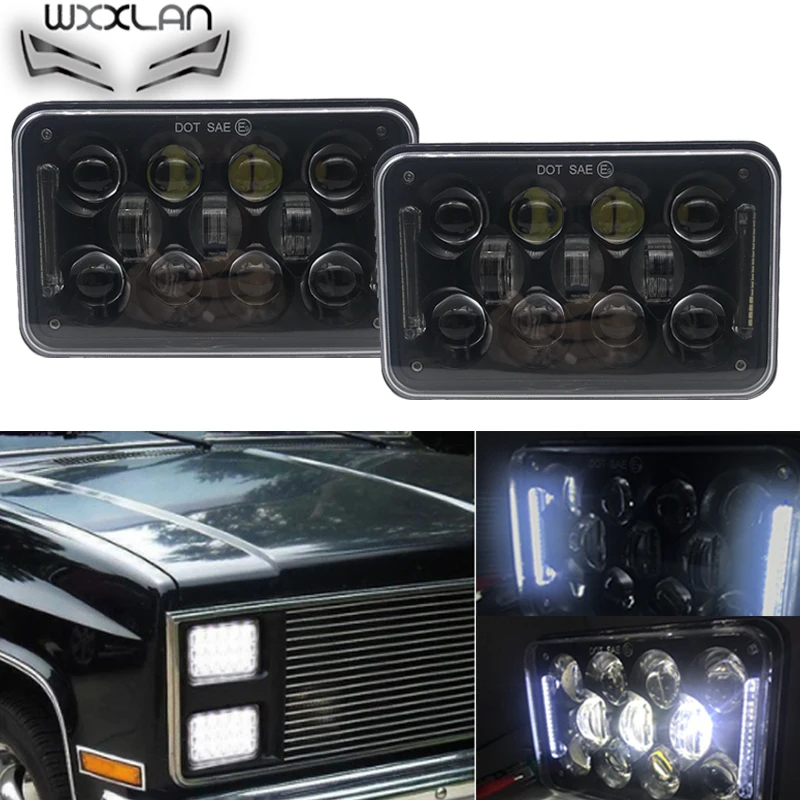 Wxxlan 60 Вт DRL светодиодный прямоугольный лампы авто Замена 4x6 морской Светодиодный