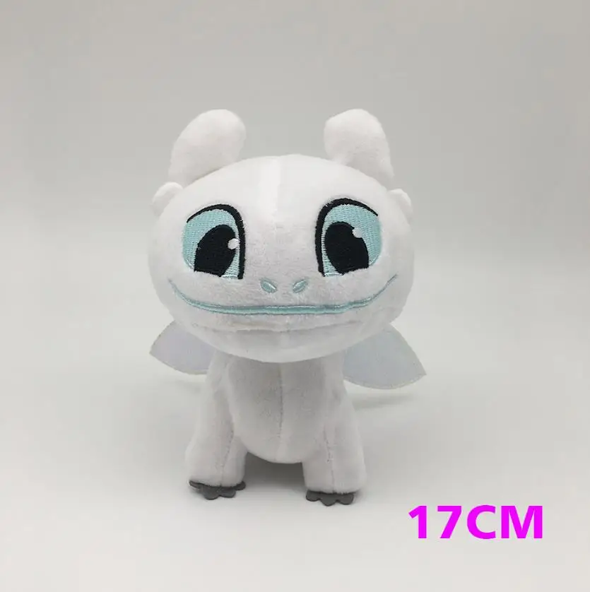 17CM white 1 шт. 12-20 см маленький беззубик, ночная фурия, плюшевые игрушки, как приручить дракона 3, мягкая плюшевая игрушка, кукла, подарок на день рождения ребенка - Цвет: 17CM white