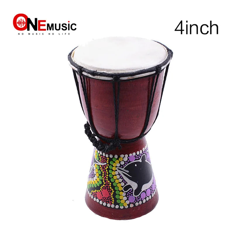 Африканский Djembe 4 дюймов ударный ручной барабан для продажи деревянный Jambe/Doumbek барабанщик с узором