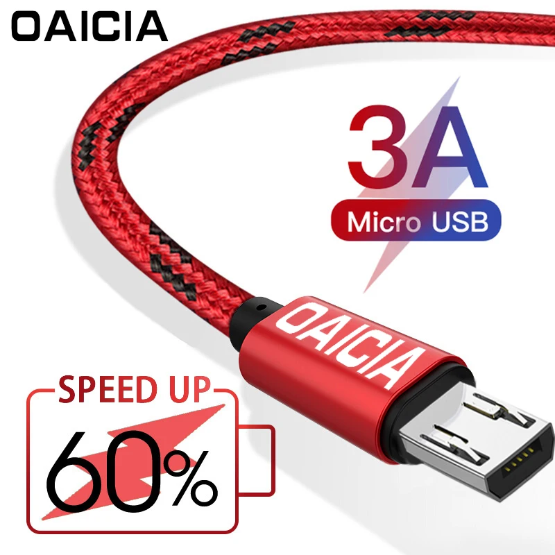 Микро USB кабель быстрое зарядное устройство 3а кабель с нейлоновой оплеткой USB зарядное устройство для Xiaomi huawei LG samsung мобильный телефон usb зарядный шнур