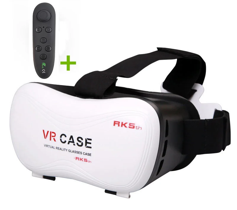VR glass with remote VR чехол 5 гарнитура VR очки проектор VR для виртуальной реальности Гарнитура Visore 3D глаза для Iphone/huawei/sony смотреть видео игры - Цвет: VR glass with remote