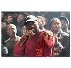 Популярная новинка Kanye Западный США рэп хип хоп музыкальная звезда 3-шелковый художественный плакат Настенная Наклейка украшение подарок