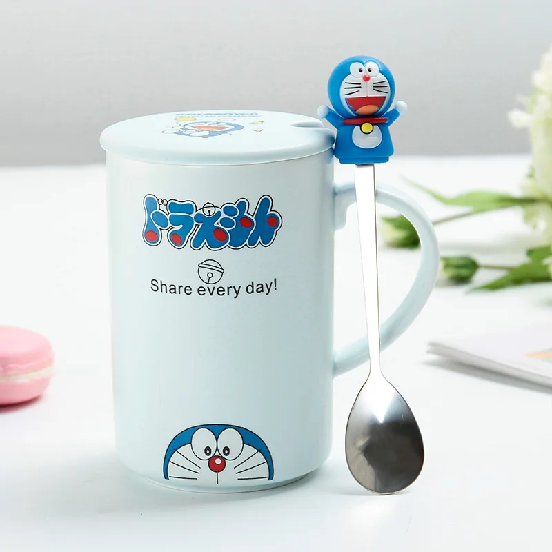 Керамические кофейные чашки hello kitty молочная чайная кружка с крышкой и ложкой