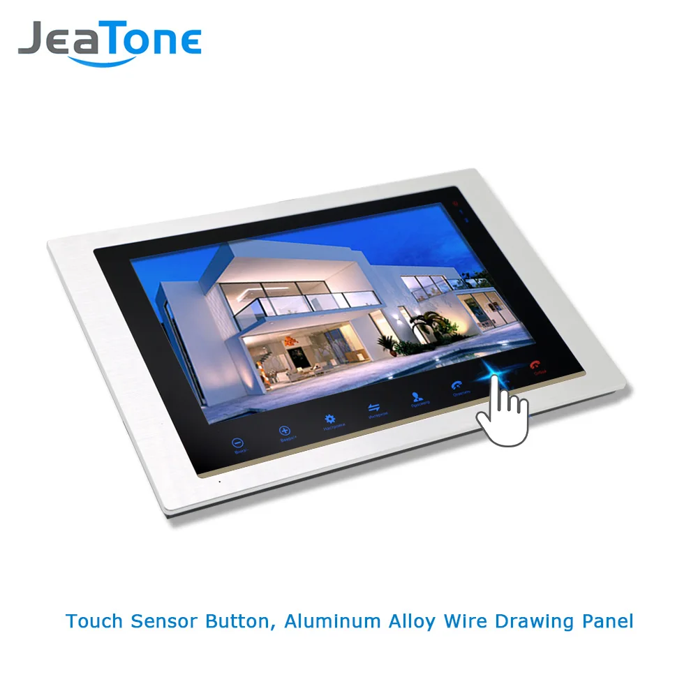 JeaTone 10 дюймовый проводной видеодомофон дверной звонок интерком для квартиры с ИК