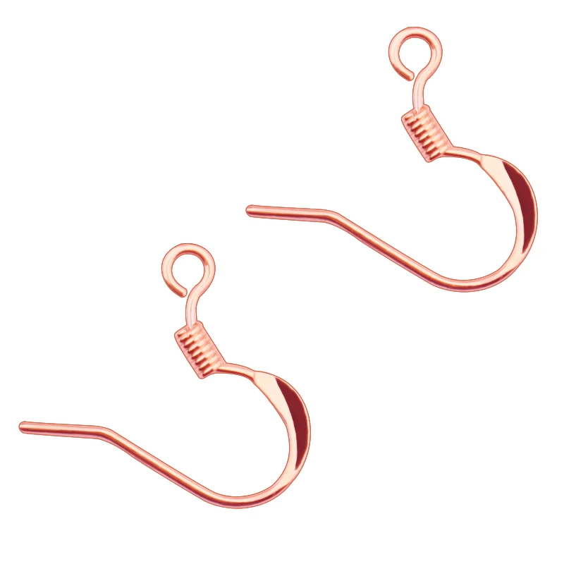 50pcs New Arrival Spring Ear hook (KEEP COLOR Rose Gold/Rhodium Silver Open circle Earring Part Round Line Diy Jewelry Marking