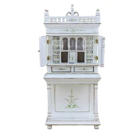 112 scale dollhouse miniature furniture vintage handmade white painted collection cabinet