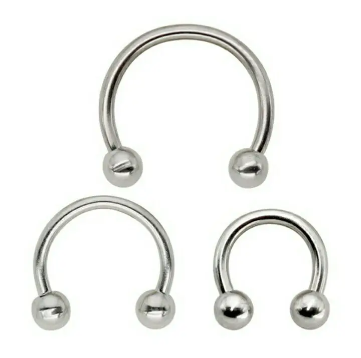 100 шт./лот ювелирные изделия для тела 16 г Хирургическая сталь ушей/носа/губ/лабета