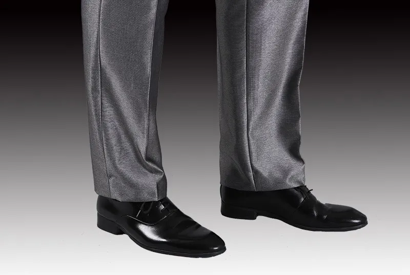 Тонкие брюки мужской формальный деловой Slim Fit Свадебный костюм брюки Diamond синий цвет красного вина черные брюки Размеры 44 плюс Размеры A37
