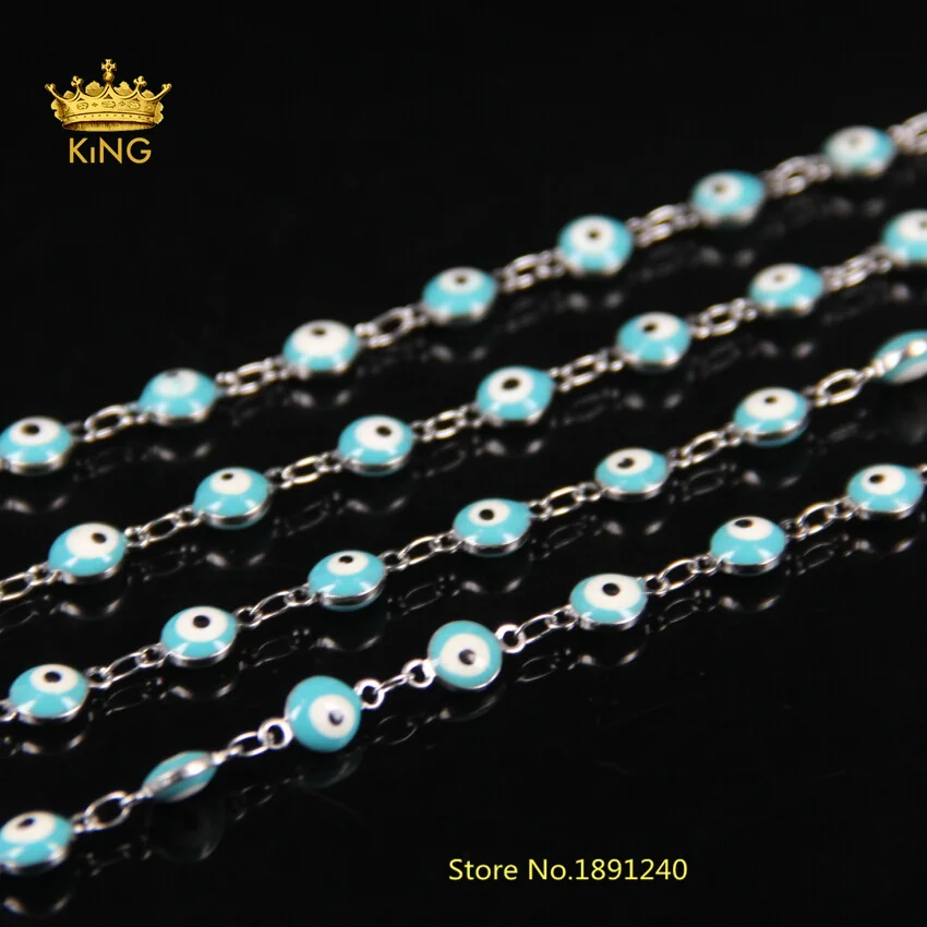 Цепочка из бисера 5 метров 6 мм круглая натурального стекла | Украшения и