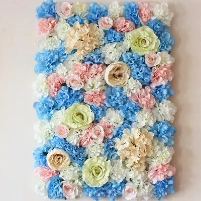 sky blue 40*60 см Искусственный цветок настенные Розы Цветочные головки пионов Шелковый декоративный цветок свадебный отель фон Настенный декор 10 шт./лот - Цвет: sky blue