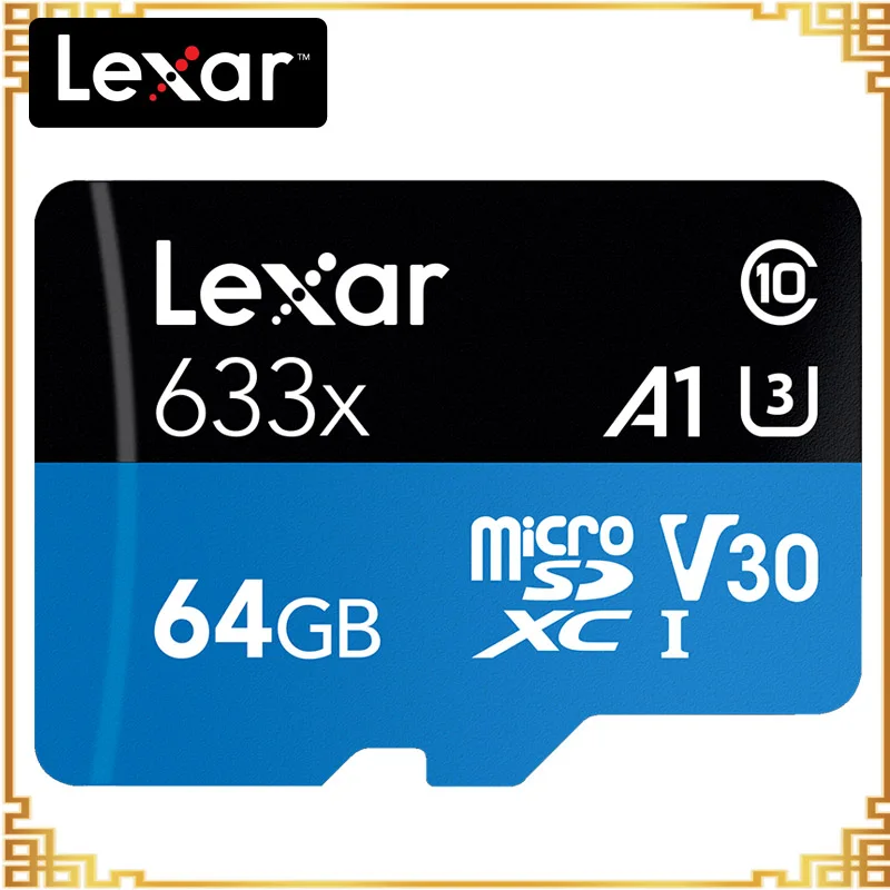 64GB Lexar 128 Гб Micro SD 256 Гб карта памяти высокая скорость до Макс 95 м/с 64 Гб класс 10 633x картао де Мемория TF флэш-карта - Емкость: 64GB