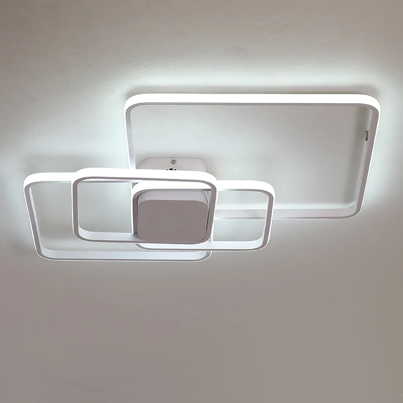 Белый/коричневый современный светодиодный Люстра для Гостиная Спальня Алюминий