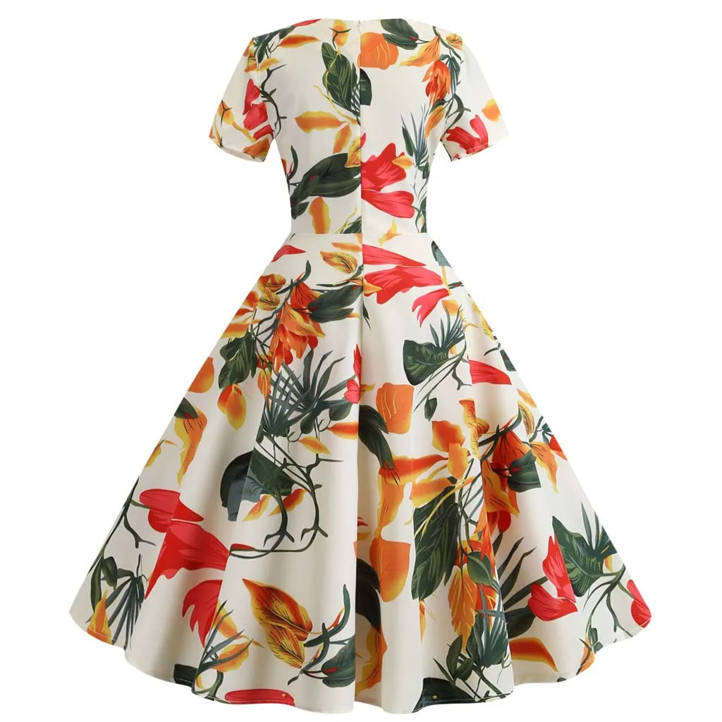 JACOSIN 2020 популярное модное женское платье с коротким рукавом и v образным вырезом