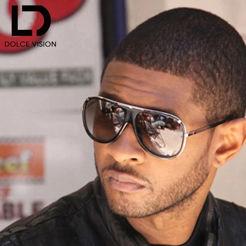 Мужские солнцезащитные очки с градиентом Ovresize черные Oculos 2018|brand sun glasses|designer