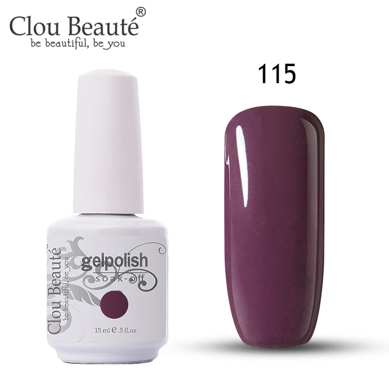 115 Clou Beaute розовое золото блестящий Гель-лак для ногтей 226 цветов УФ Гель-лак для ногтей замачиваемый лак молочно-белый бежевый Желейный Гель-лак - Цвет: 115