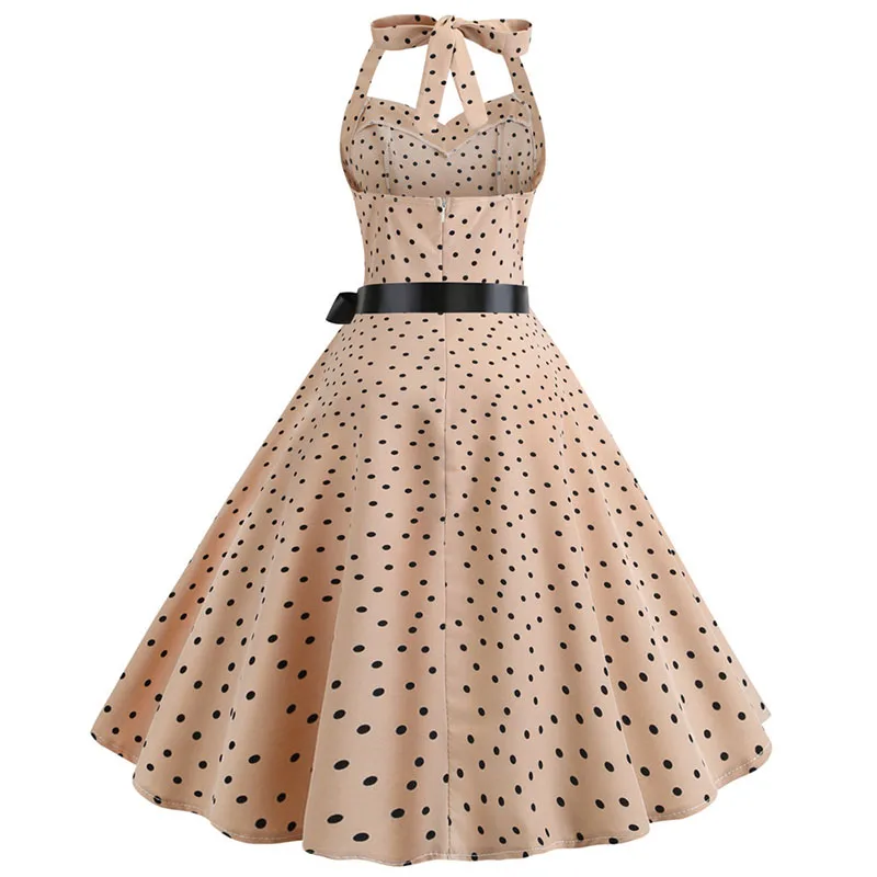 Женское винтажное платье в горошек стиле ретро вечернее рокабилли 50-60 | Женская