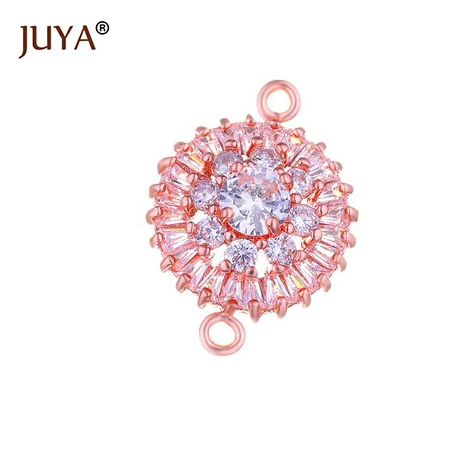 rose gold Juya, роскошный браслет с цирконием и кристаллами, розовое золото, регулируемые браслеты с цветами для женщин, модное ювелирное изделие, новинка - Окраска металла: rose gold
