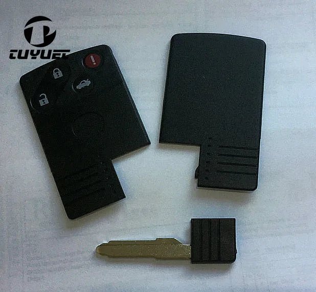 4 кнопки Smart Remote Key Shell для Mazda Car Blanks 3 + 1 с аварийной маленькой вставкой Blade|shell key|shell