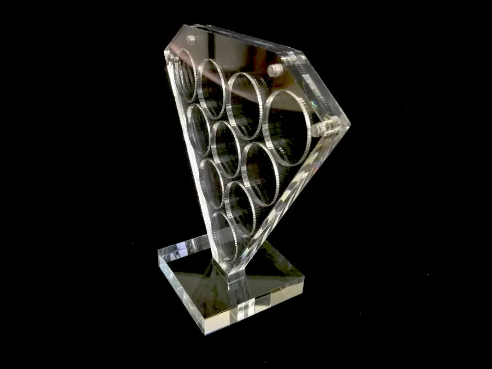 10 отверстий 27 мм Коллекционные вещи мини-ясно Пластик монета медаль Gem знак Гольф