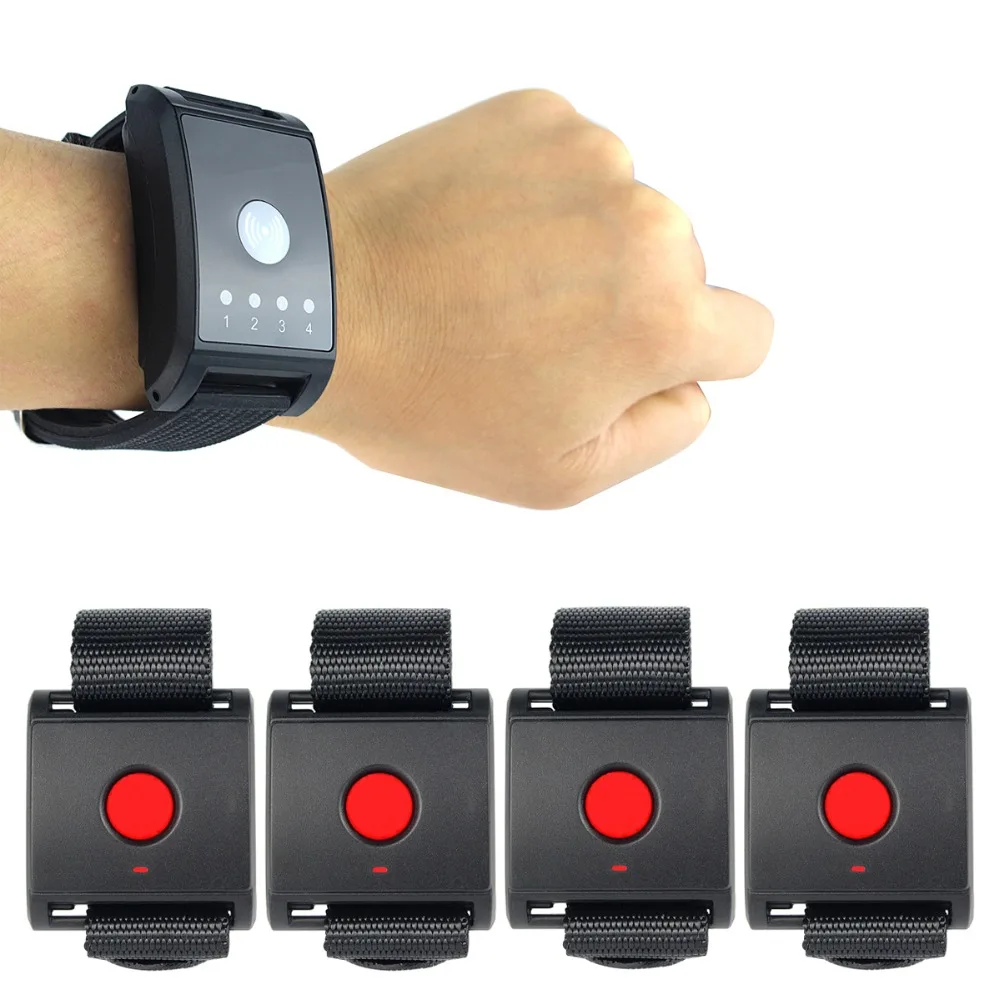 Беспроводная система вызова Retekess приемник часов с 4 кнопками для пациентов и