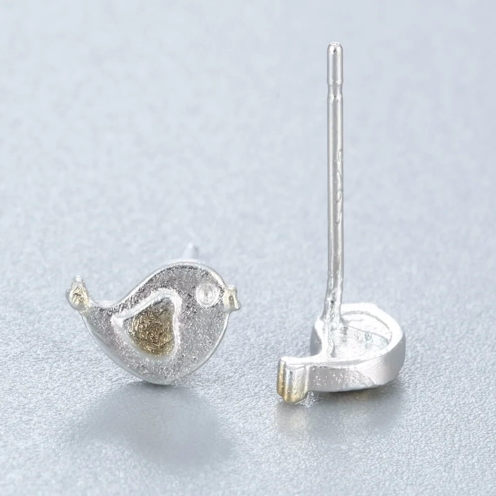 QIAMNI милые желтые серьги гвоздики с крыльями сердца и птицами для женщин девочек