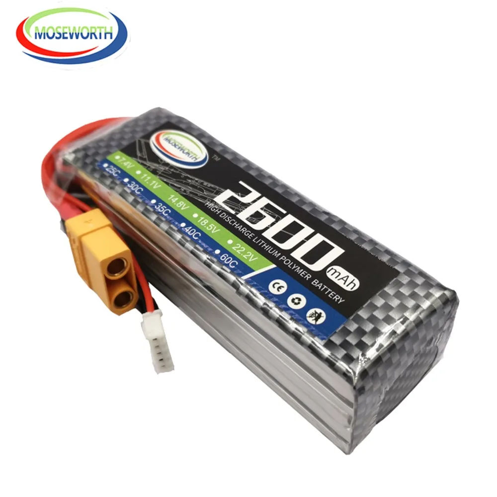 14,8 V RC игрушки LiPo Батарея 4S 1800 2600 3000 3500 4000 4500 5000 мА/ч, 30C 40C 60C для радиоуправляемого вертолета самолета батареи 4S
